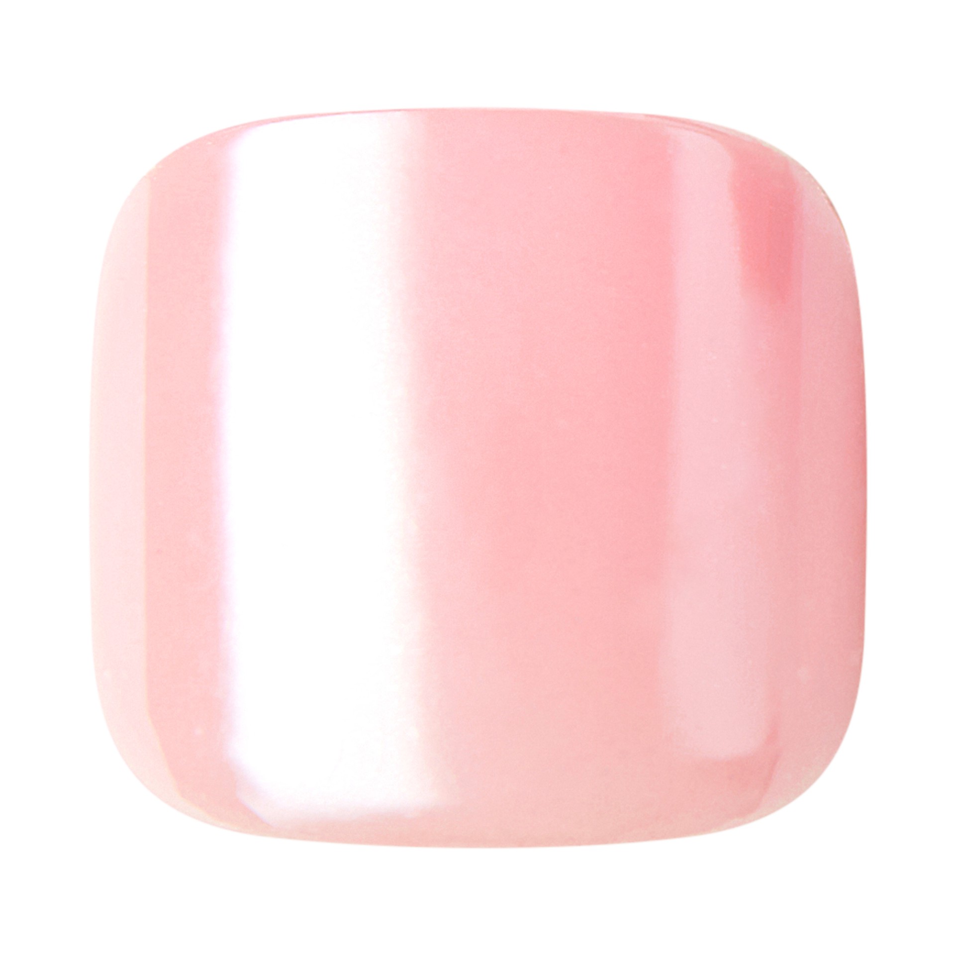 slide 5 of 5, imPRESS Premium Press-On Toenails, No Glue Needed, Glazed Donut, Pink Square, 27 Ct., 28 pc
