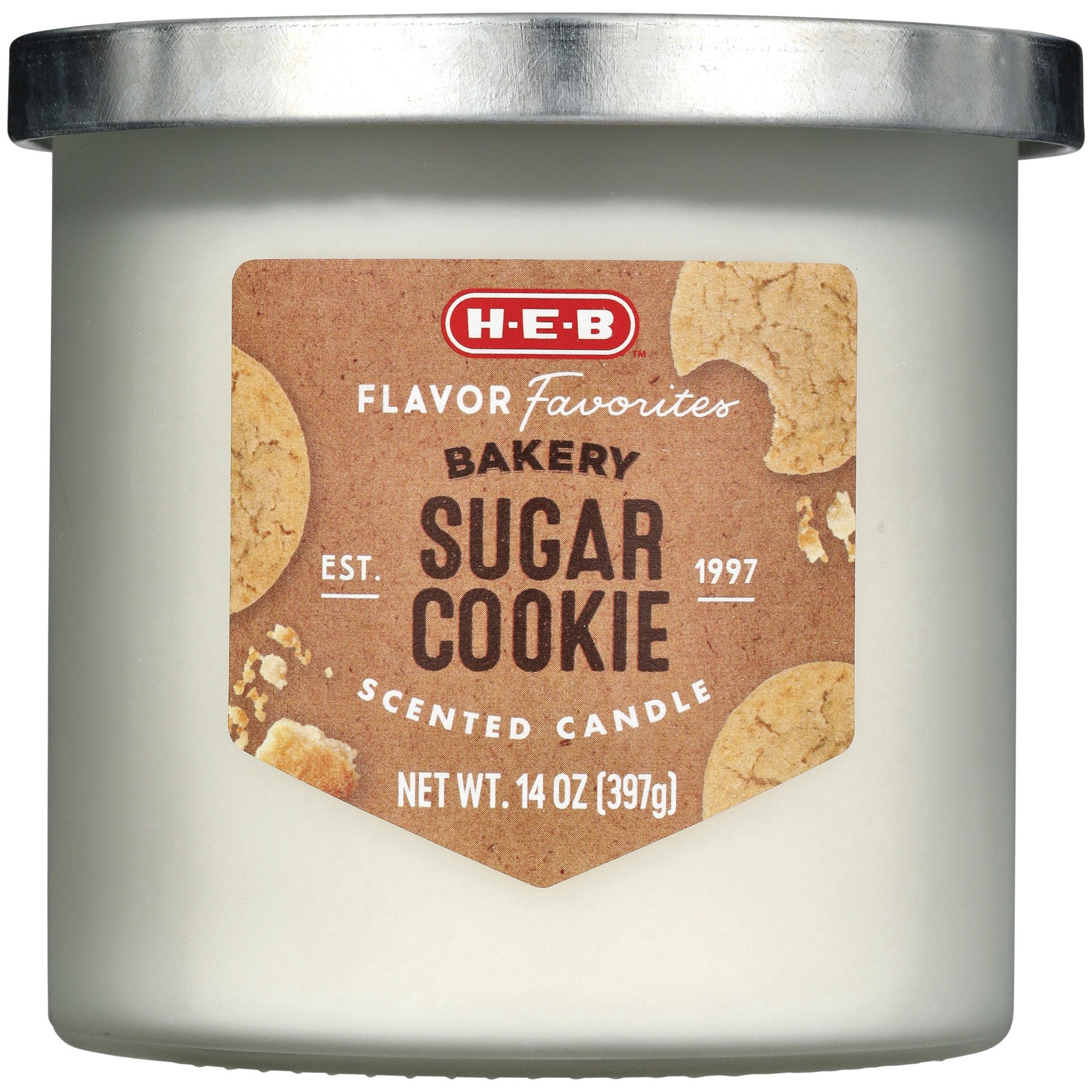 slide 1 of 1, H-E-B Flavor Favorites Bakery Sugar Cookie Scented Candle, 14 oz