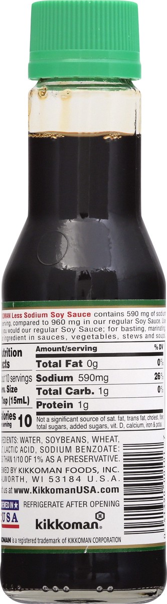 slide 2 of 9, Kikkoman Less Sodium Soy Sauce 5 fl oz, 5 fl oz