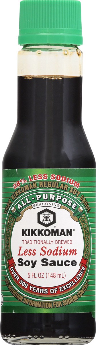 slide 3 of 9, Kikkoman Less Sodium Soy Sauce 5 fl oz, 5 fl oz