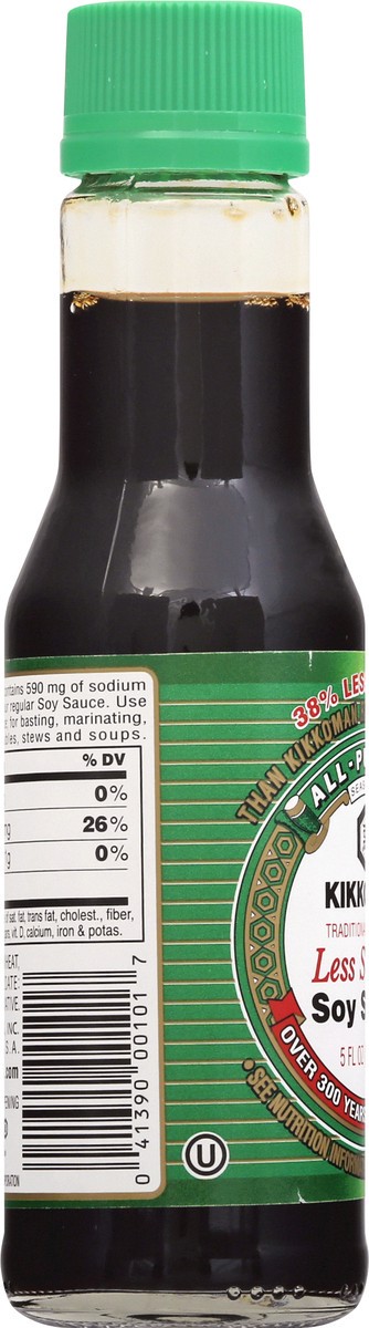 slide 4 of 9, Kikkoman Less Sodium Soy Sauce 5 fl oz, 5 fl oz