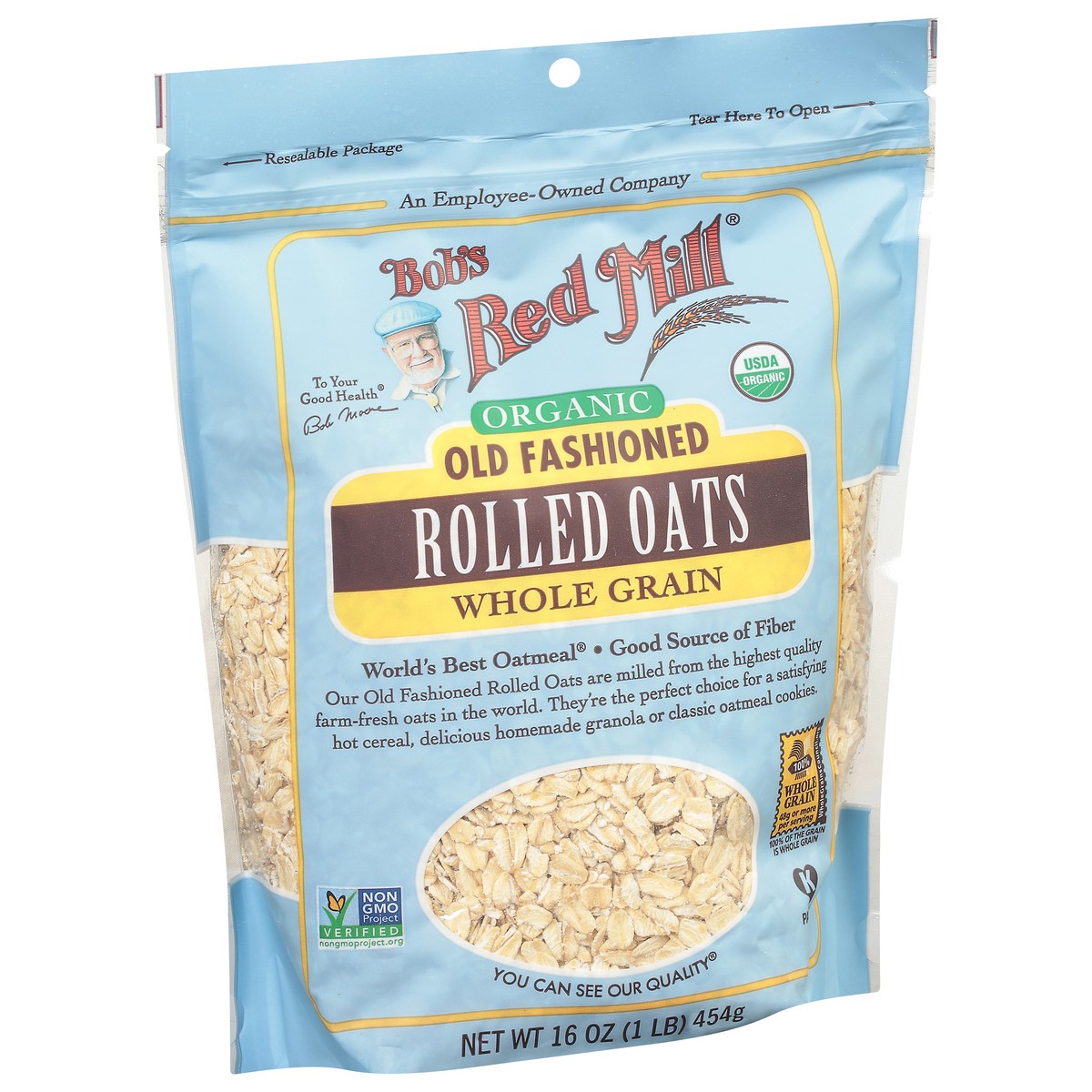 slide 2 of 9, Bob's Red Mill Oats Old Fashioned Rolled Organic, 16 oz