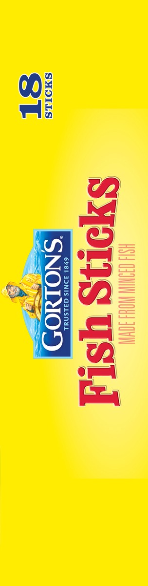 slide 9 of 9, Gorton's Gorton''s Crunchy Breaded Fish Sticks Cut from Real Fish, Wild Caught Fish with Crunchy Panko Breadcrumbs, Frozen, 18 Count, 11.4 Ounce Package, 18 ct