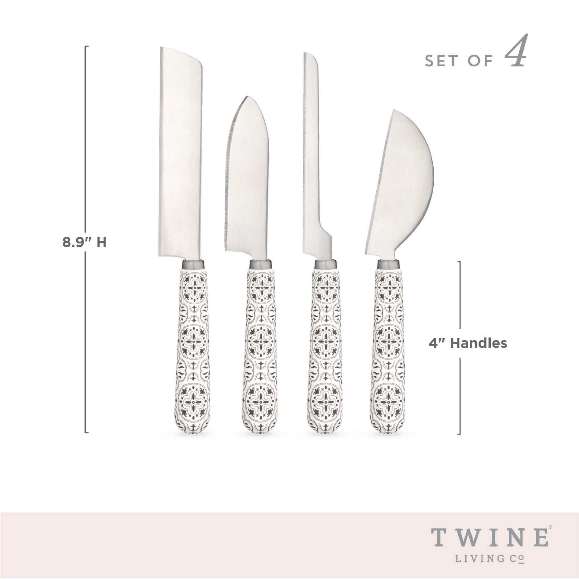 slide 3 of 5, Twine Cheese Knife Set Dsp, 4 ct