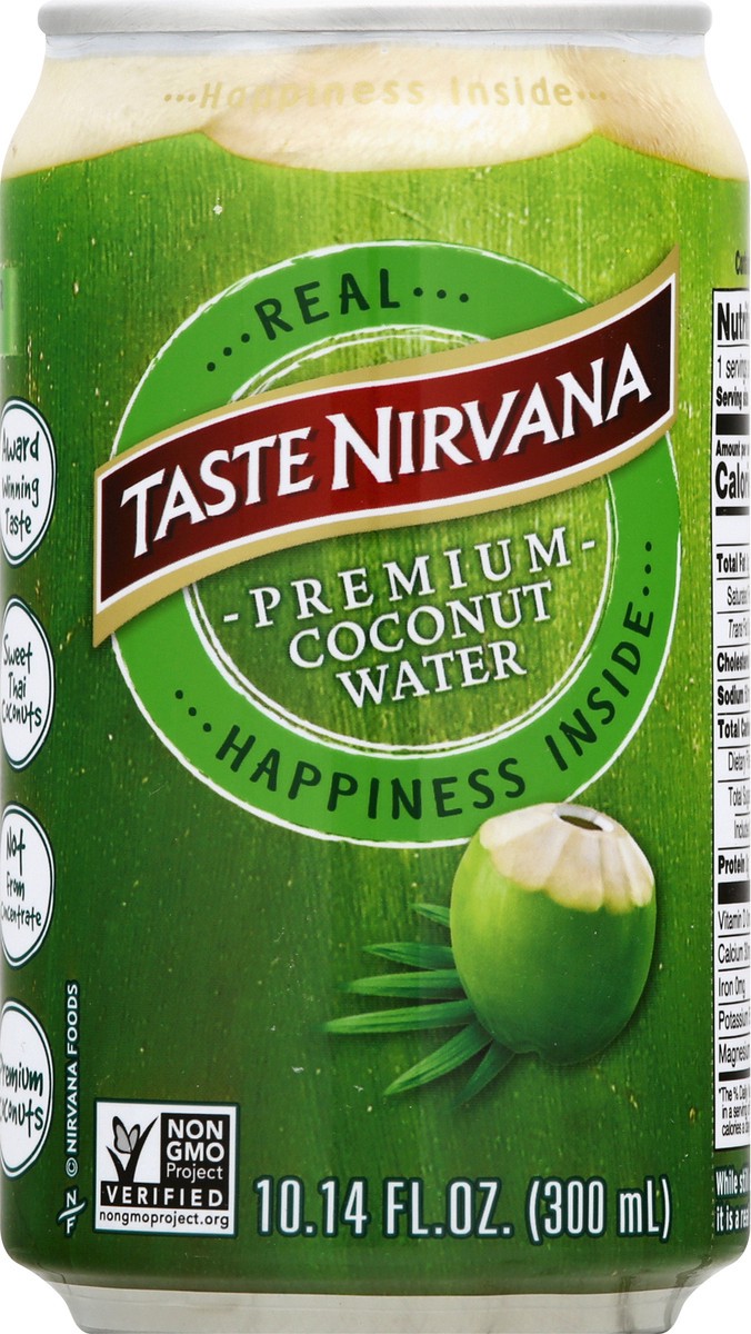 slide 9 of 10, Taste Nirvana Coconut Water Real, 10.14 fl oz