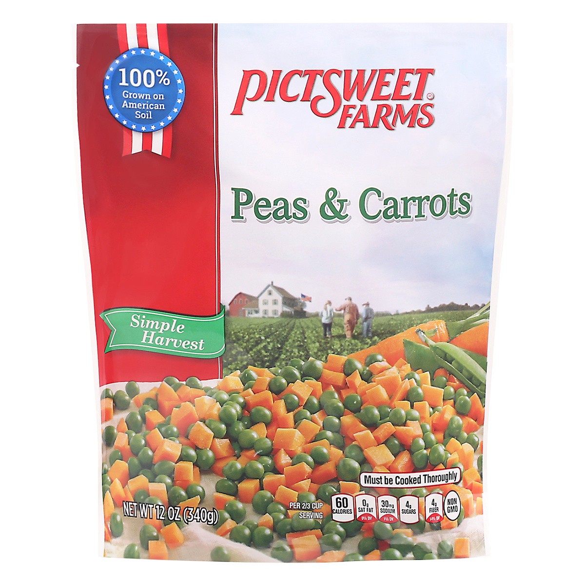 slide 1 of 3, PictSweet Peas & Carrots, 12 oz