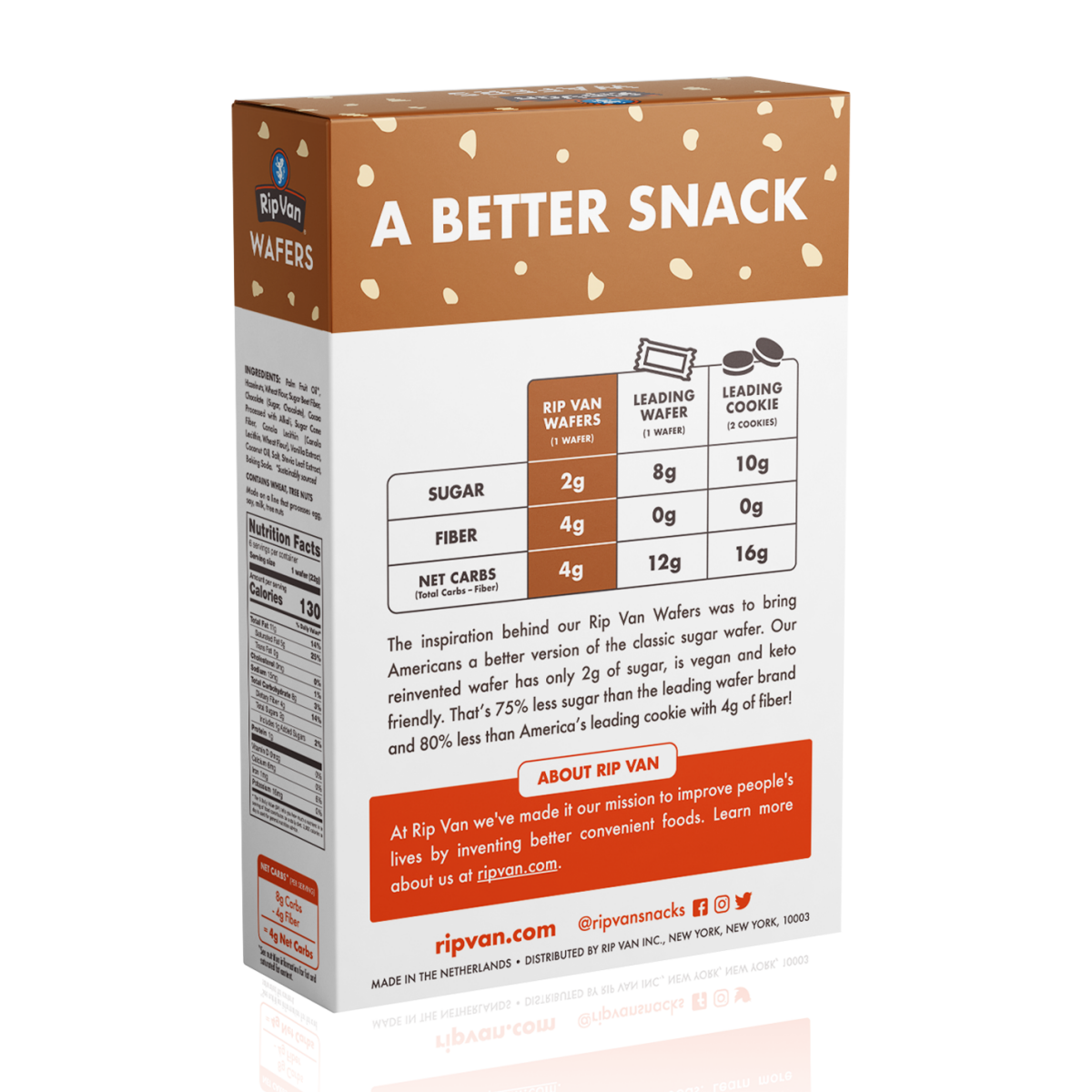 slide 5 of 5, Rip Van Chocolate Hazelnut Wafers 6 - 0.78 oz Packs, 6 ct