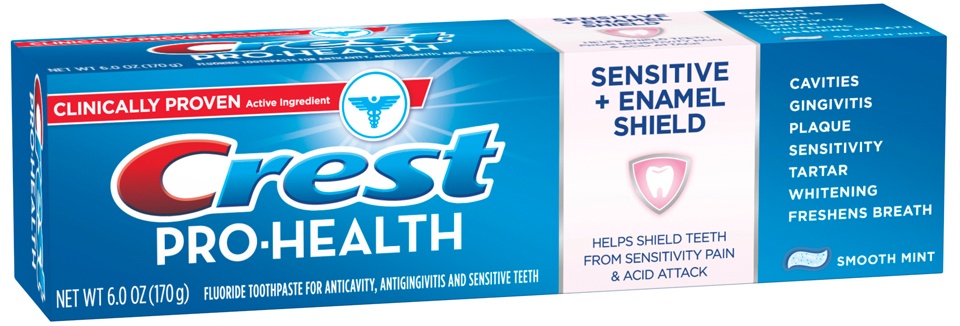 slide 1 of 1, Crest Pro-Health Sensitive Enamel Shield Smooth Mint Toothpaste, 6 oz