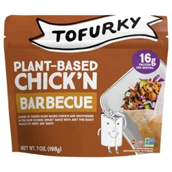 Tofurky Barbecue Chick'n, Plant-Based, 7 oz