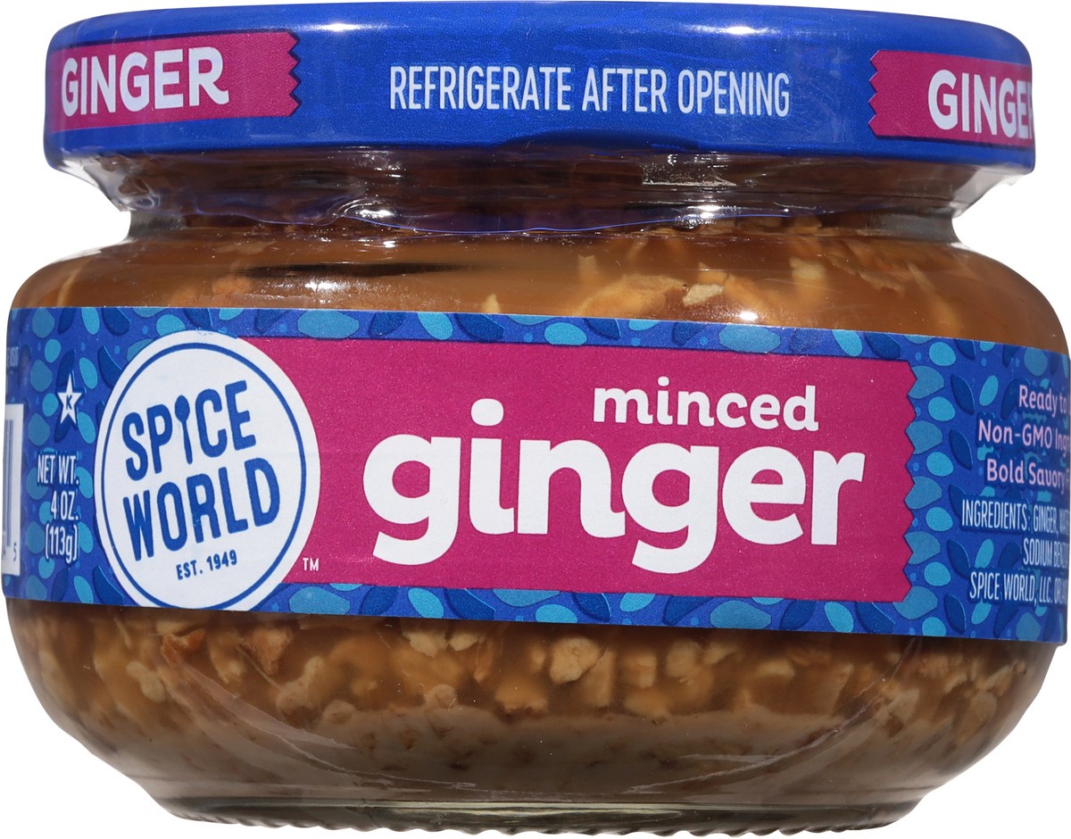 slide 2 of 9, Spice World Minced Ginger 4 oz, 4 oz