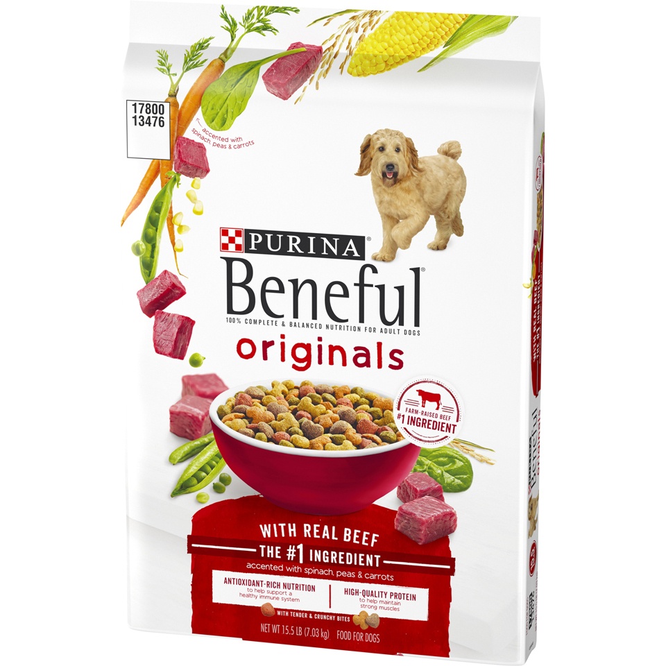 slide 3 of 9, Purina Beneful Originals Real Beef Dry Dog Food, 15.5 lb
