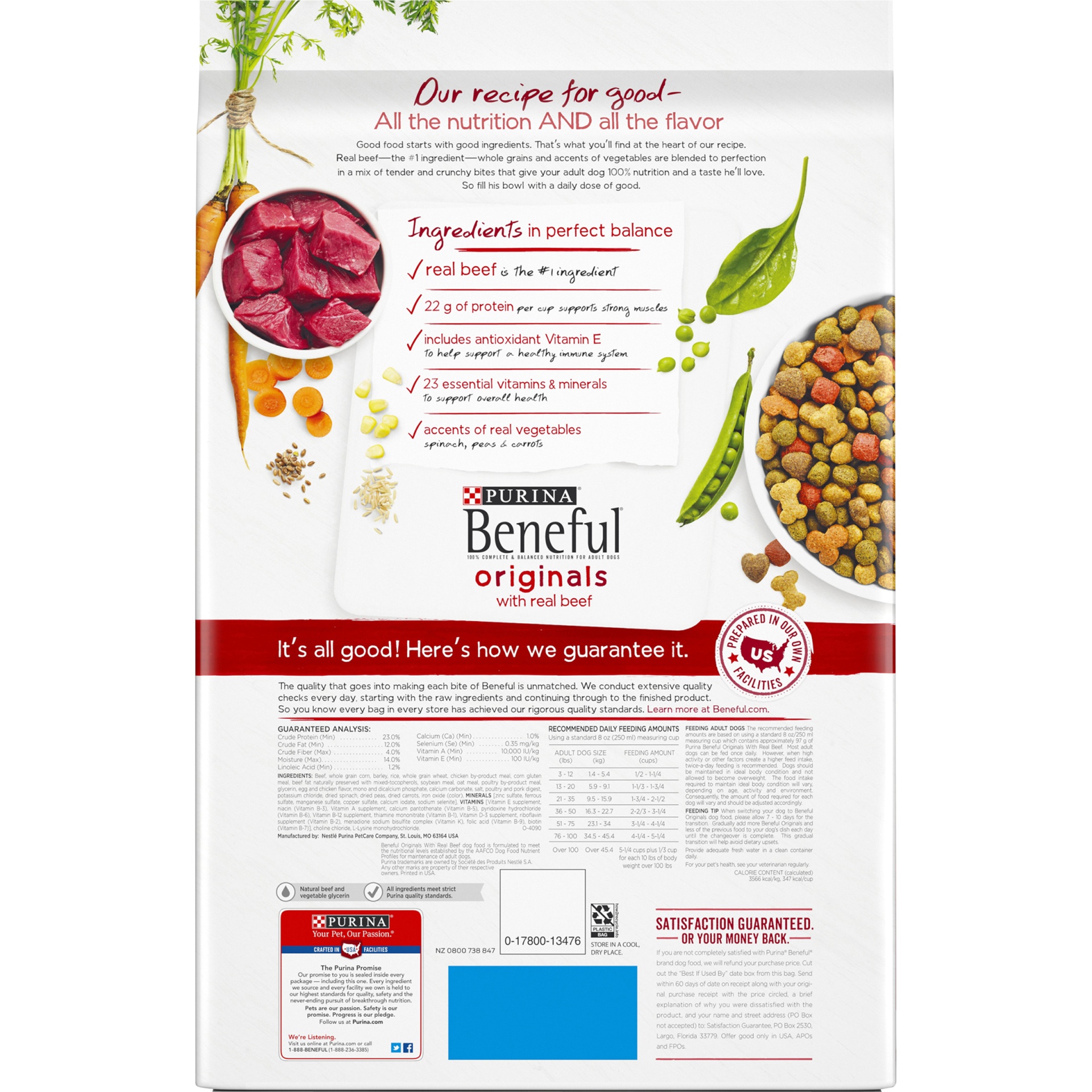 slide 6 of 9, Purina Beneful Originals Real Beef Dry Dog Food, 15.5 lb