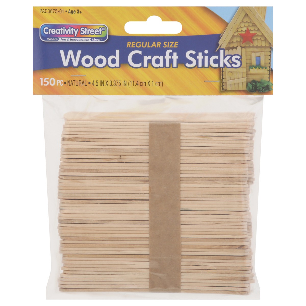 slide 1 of 9, Creativity Street Wood Natural Craft Sticks Regular Size 150 ea, 150 ct