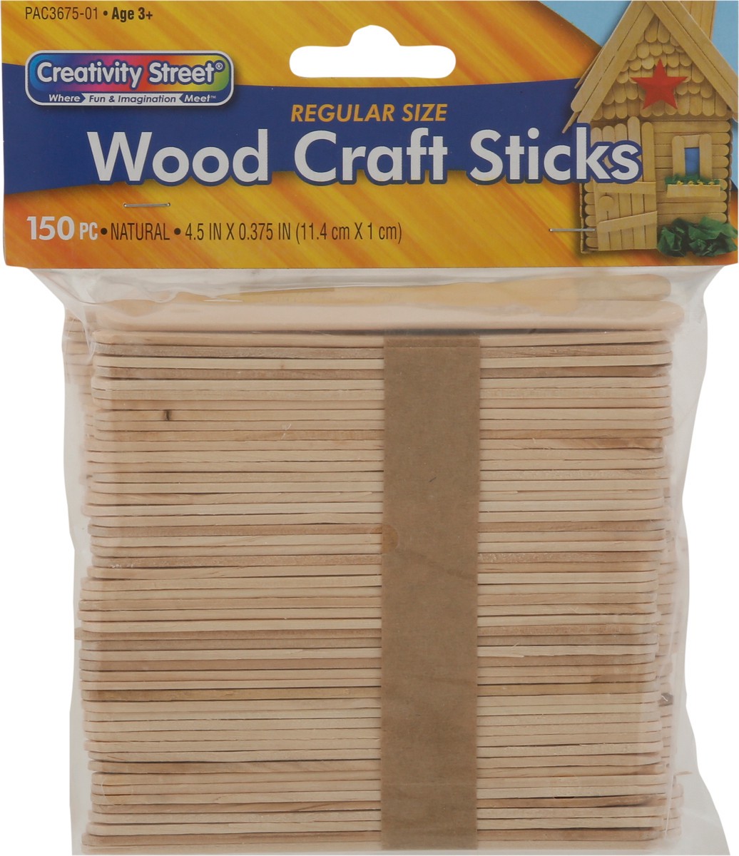 slide 2 of 9, Creativity Street Wood Natural Craft Sticks Regular Size 150 ea, 150 ct