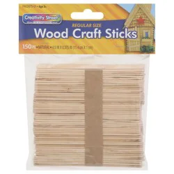 Creativity Street Wood Natural Craft Sticks Regular Size 150 ea