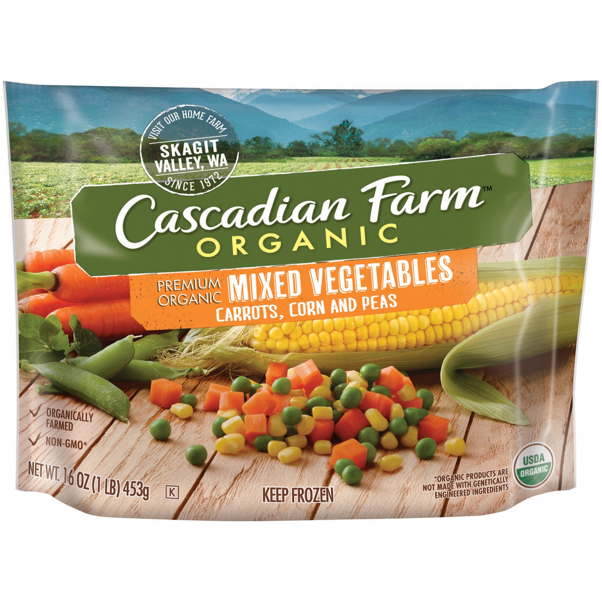 slide 1 of 1, Cascadian Farm Organic Mixed Vegetables Carrots Corn And Peas, 16 oz