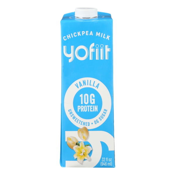 slide 1 of 1, Yofiit Unsweetened Vanilla Chickpea Milk, 32 fl oz