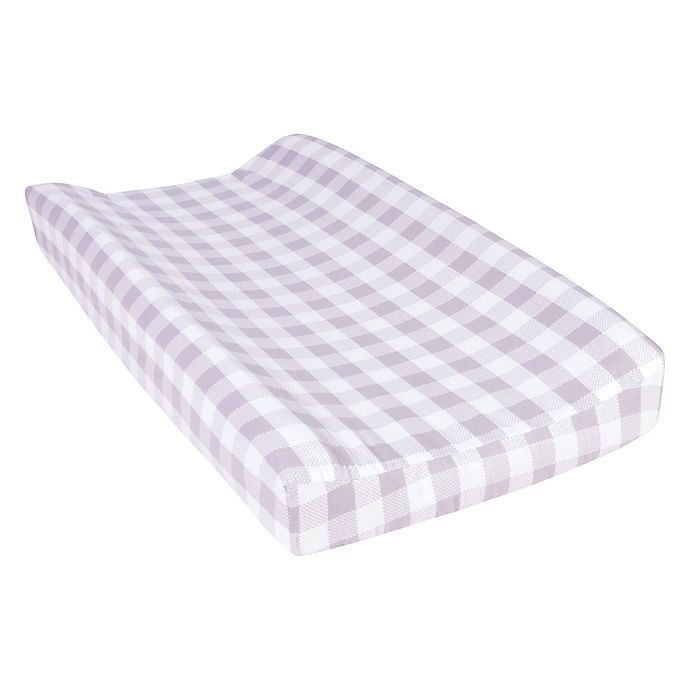 slide 1 of 2, Trend Lab Buffalo Check Flannel Changing Pad Cover - Grey, 1 ct