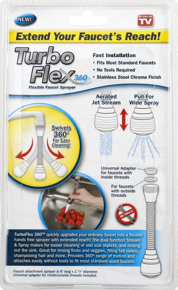 slide 6 of 6, Turbo Flex Flexible Faucet Sprayer 1 ea, 1 ct