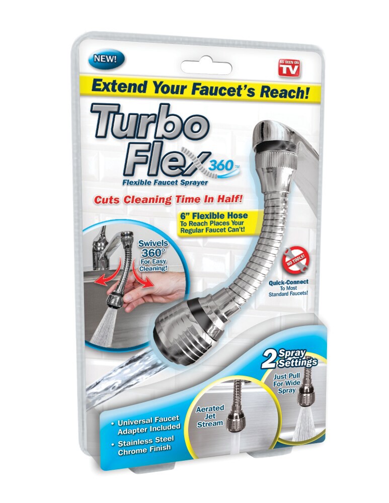 slide 1 of 6, Turbo Flex Flexible Faucet Sprayer 1 ea, 1 ct