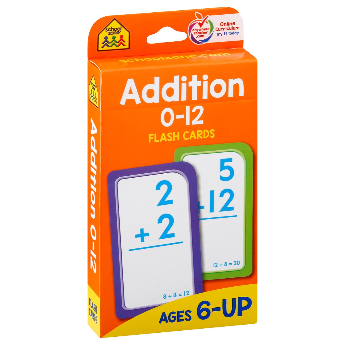 slide 2 of 9, School Zone Addition 0-12 Flash Cards, 1 ct