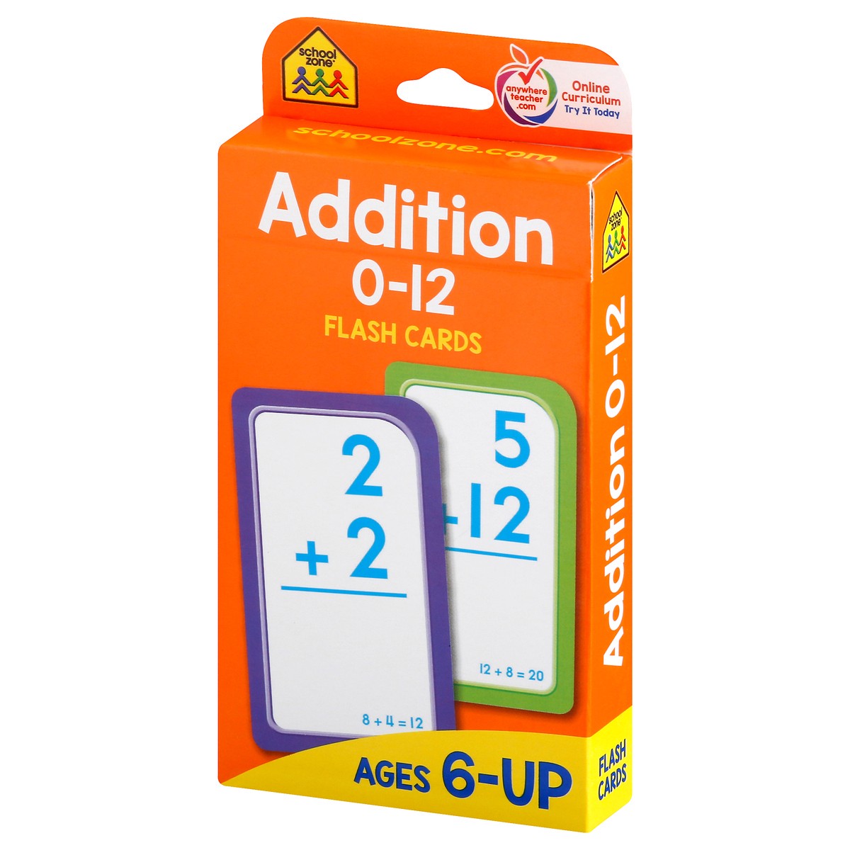 slide 7 of 9, School Zone Addition 0-12 Flash Cards, 1 ct