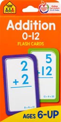 School Zone Addition 0-12 Flash Cards