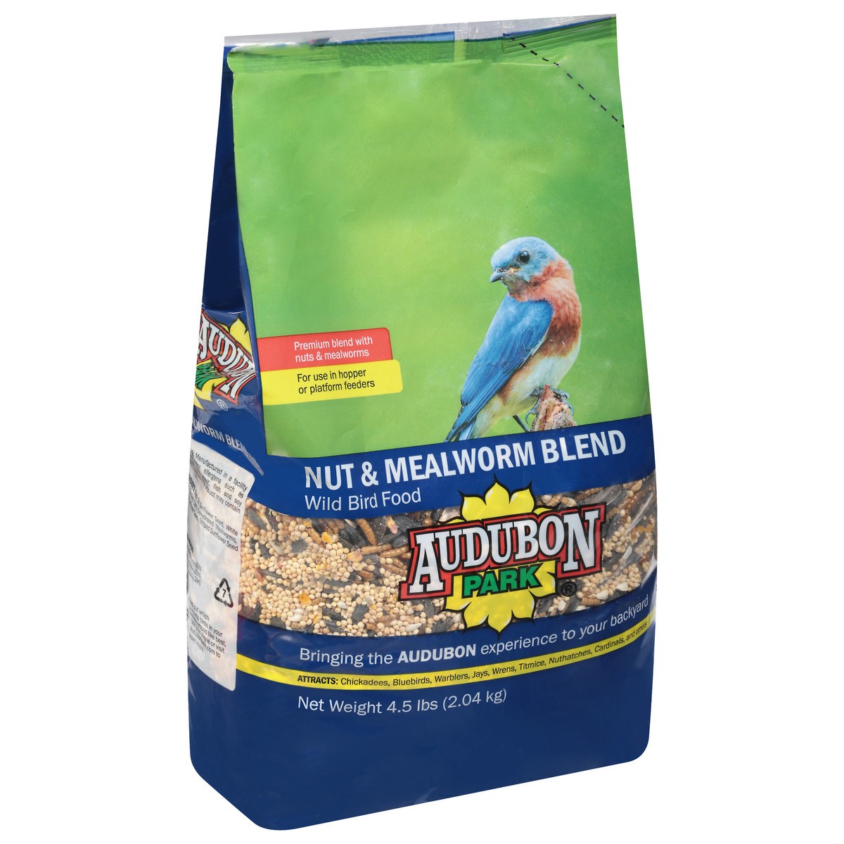 slide 2 of 10, Audubon Park Wild Nut & Mealworm Blend Bird Food 4.5 lb, 4.50 lb