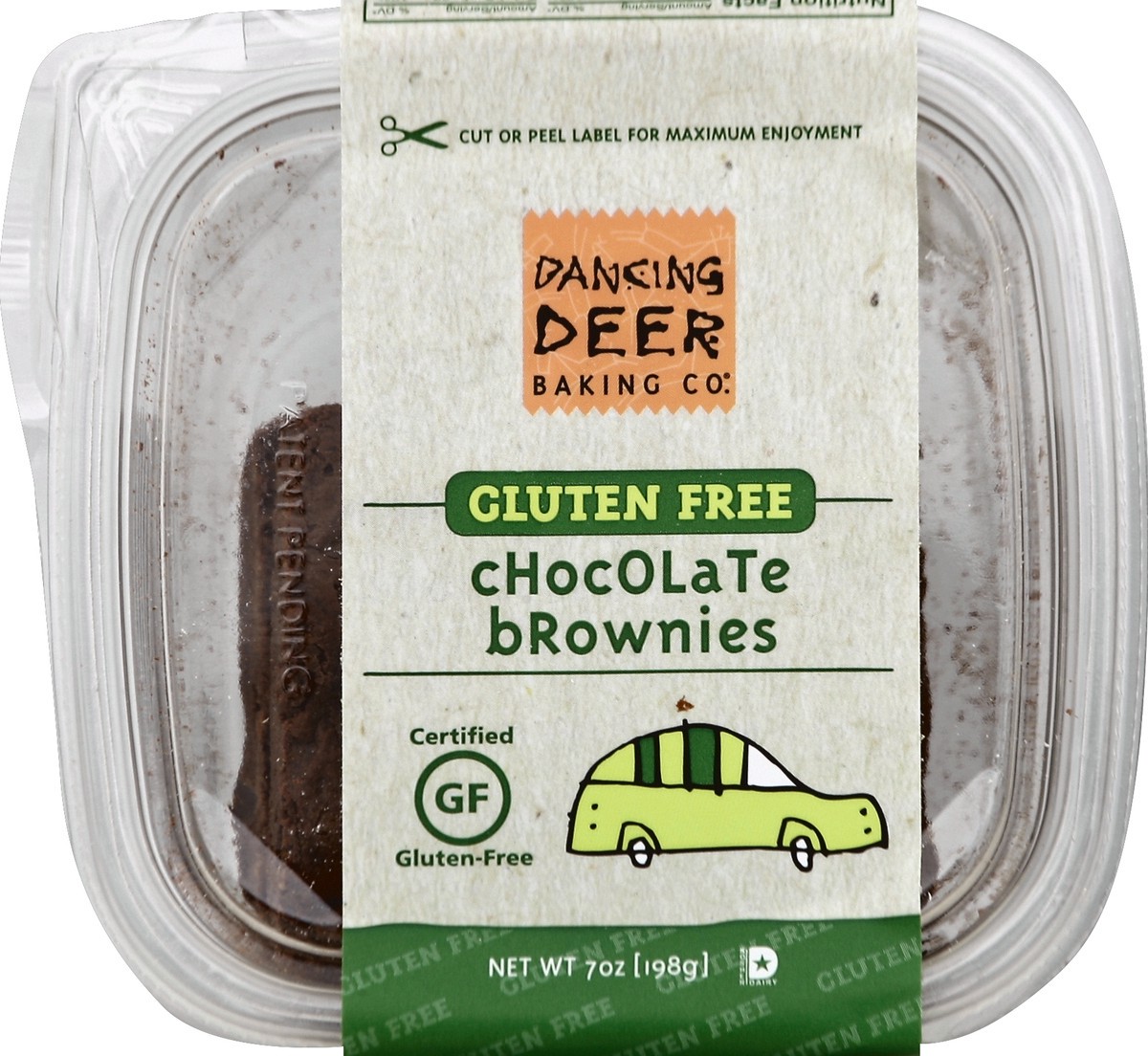 slide 2 of 4, Dancing Deer Baking Co. Diet Gluten-Free Chocolate Chunk Brownie, 7 oz