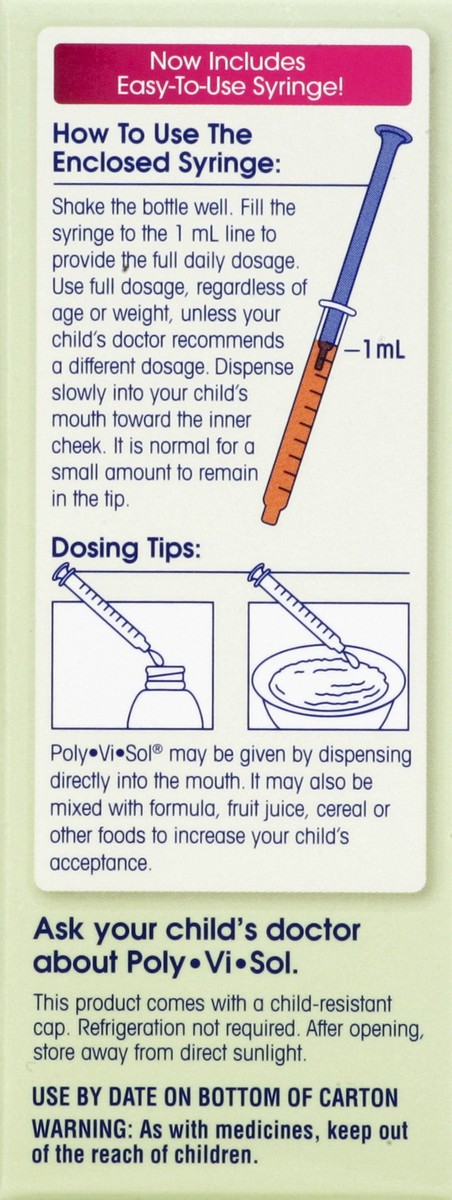 slide 2 of 6, Enfamil Poly-Vi-Sol Liquid Multivitamin Supplement Drops, 1.69 oz