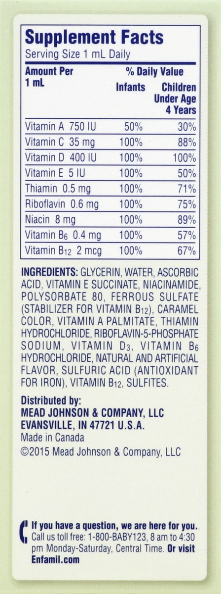 slide 6 of 6, Enfamil Poly-Vi-Sol Liquid Multivitamin Supplement Drops, 1.69 oz