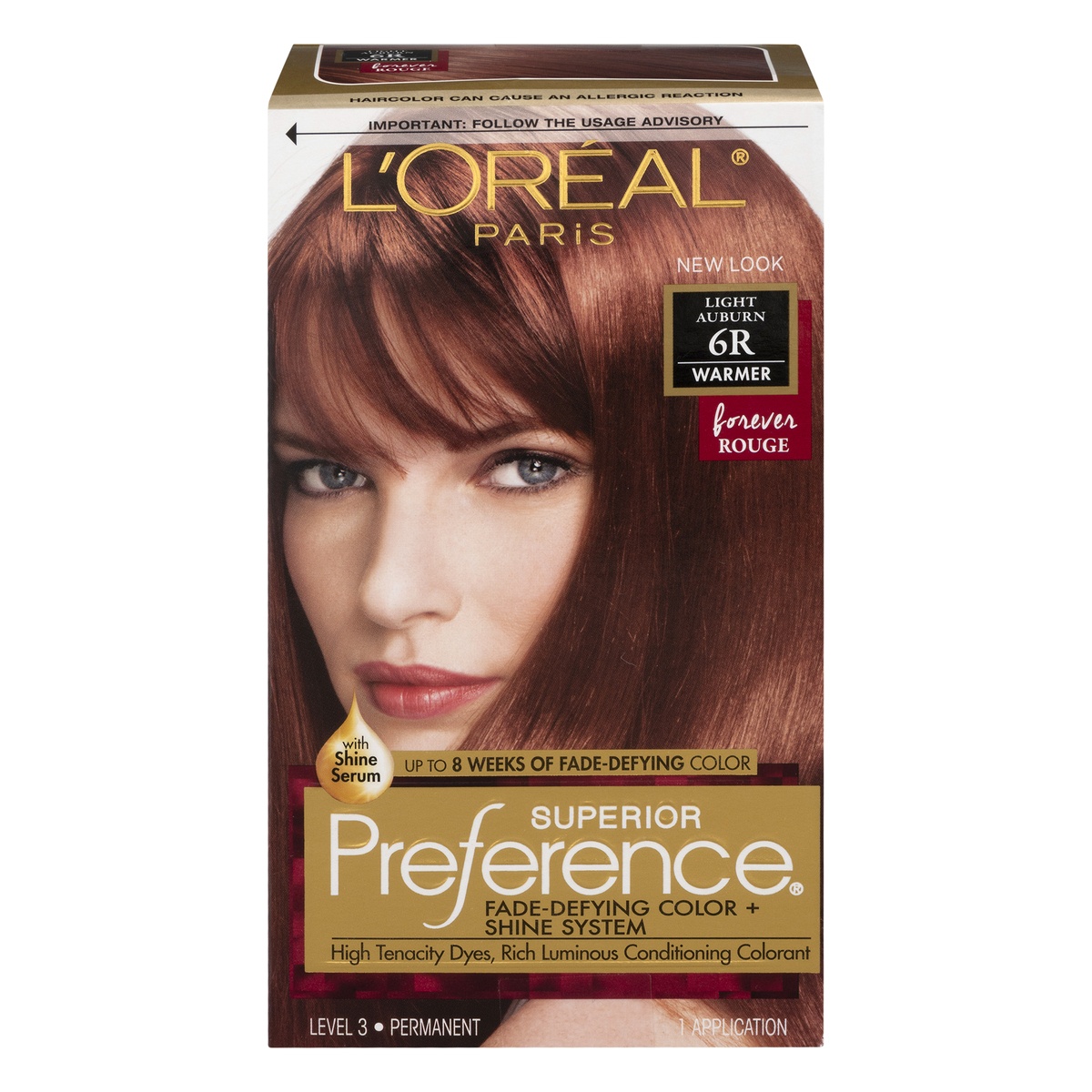 slide 1 of 1, L'Oréal Superior Preference Fade-Defying Color + Shine System - 6R Light Auburn, 1 ct