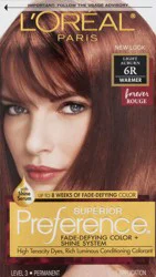 L'Oréal Light Auburn 6R Warmer Permanent Permanent Hair Color 1 ea