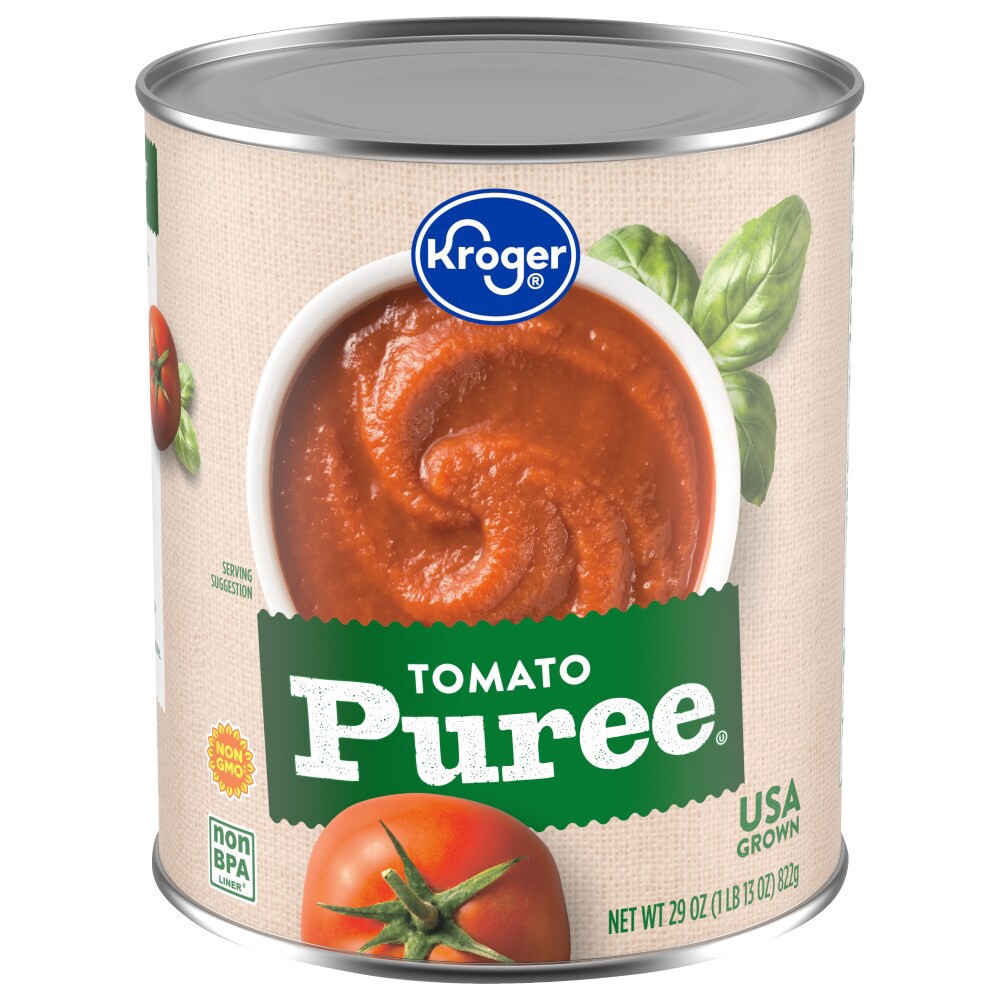 slide 3 of 3, Kroger Tomato Puree, 28 oz