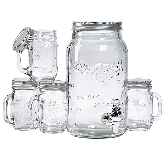 slide 1 of 1, Mason Craft & More Drink Dispenser Set, 5 ct