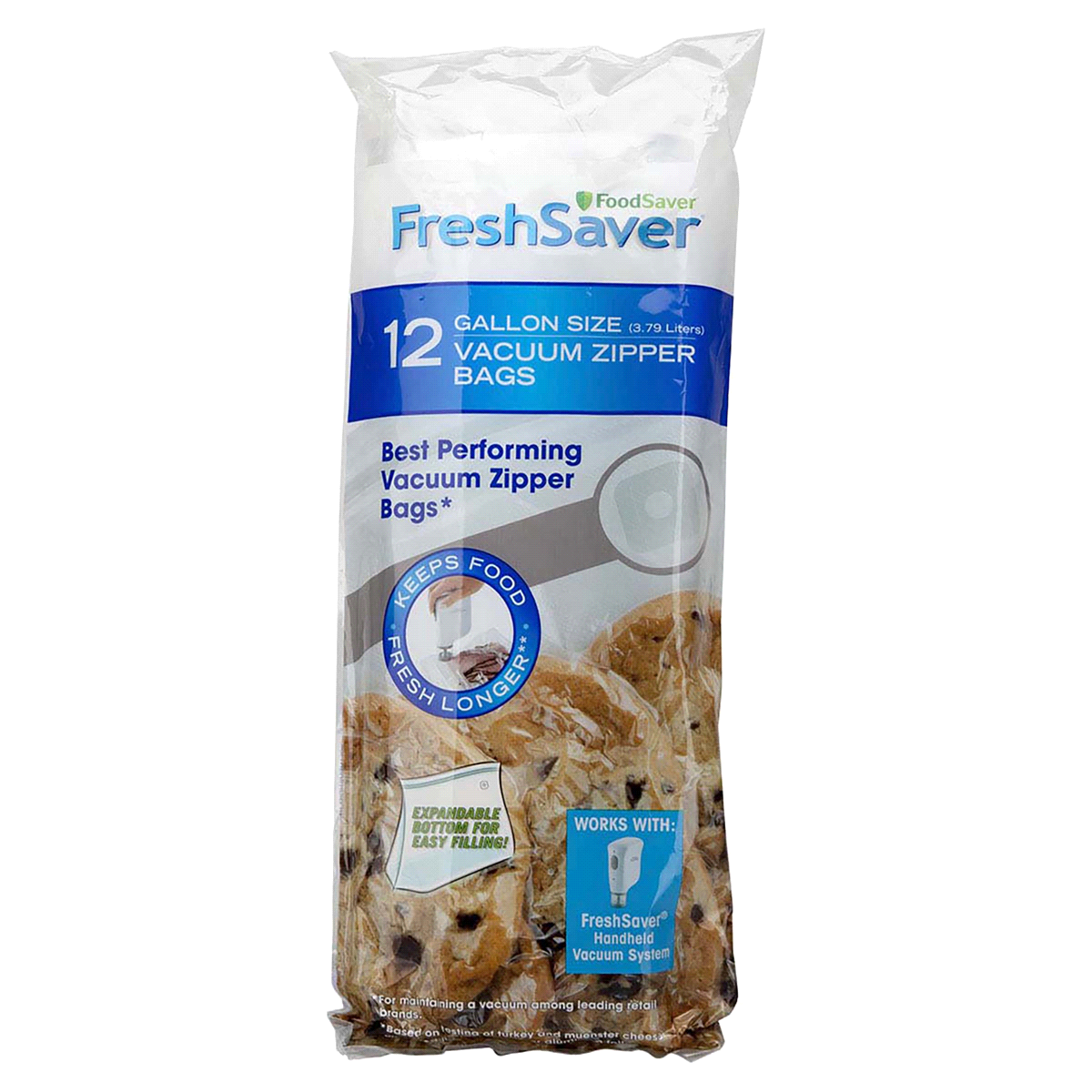 slide 1 of 2, FoodSaver Vacuum Zipper Gallon Bags, 12 ct