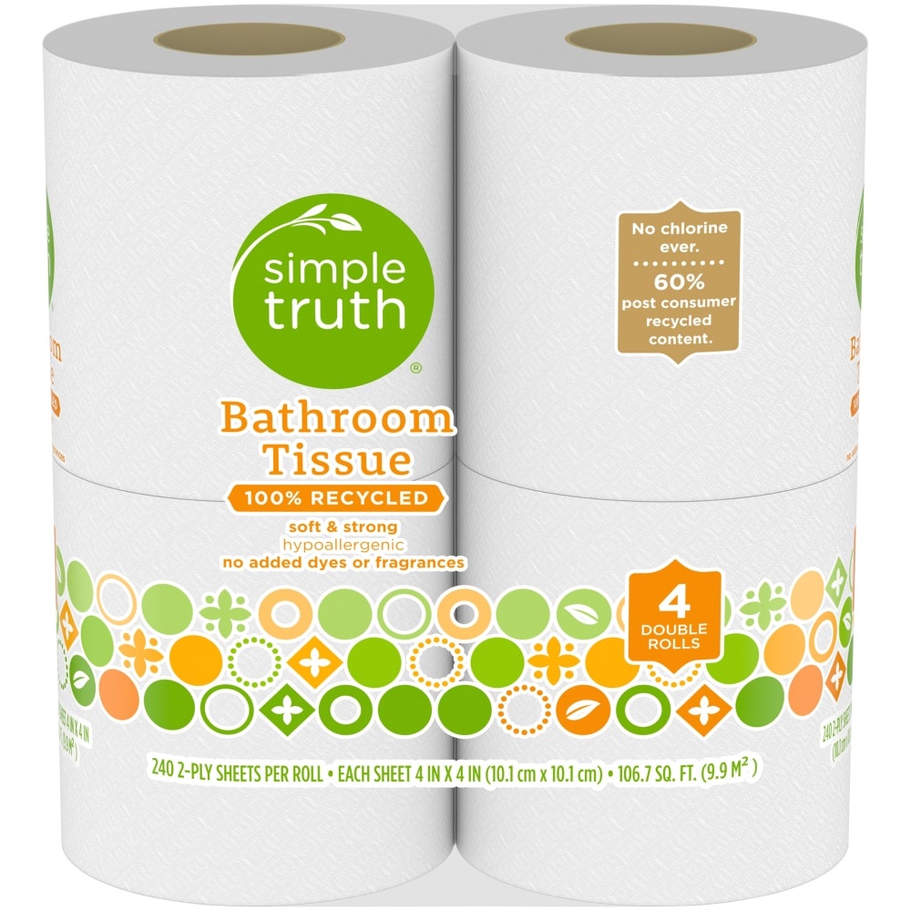 slide 1 of 1, Simple Truth Bath Tissue, 133.3 sq ft