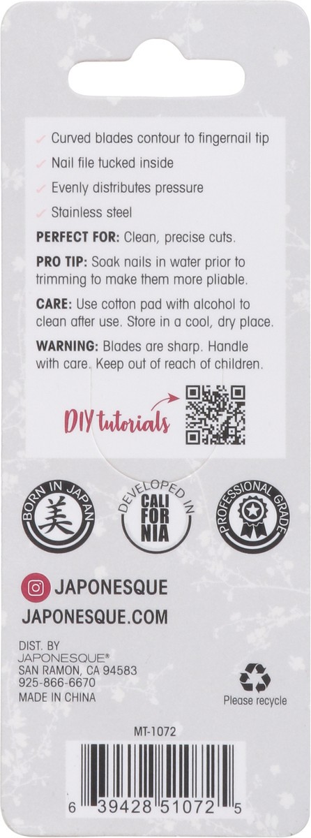 slide 10 of 13, Japonesque Sharp Precision Blades Fingernail Clipper & File 1 ea, 1 ct