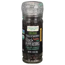 Frontier Co-Op Organic Grinders Tellicherry Black Peppercorns 1.76 oz