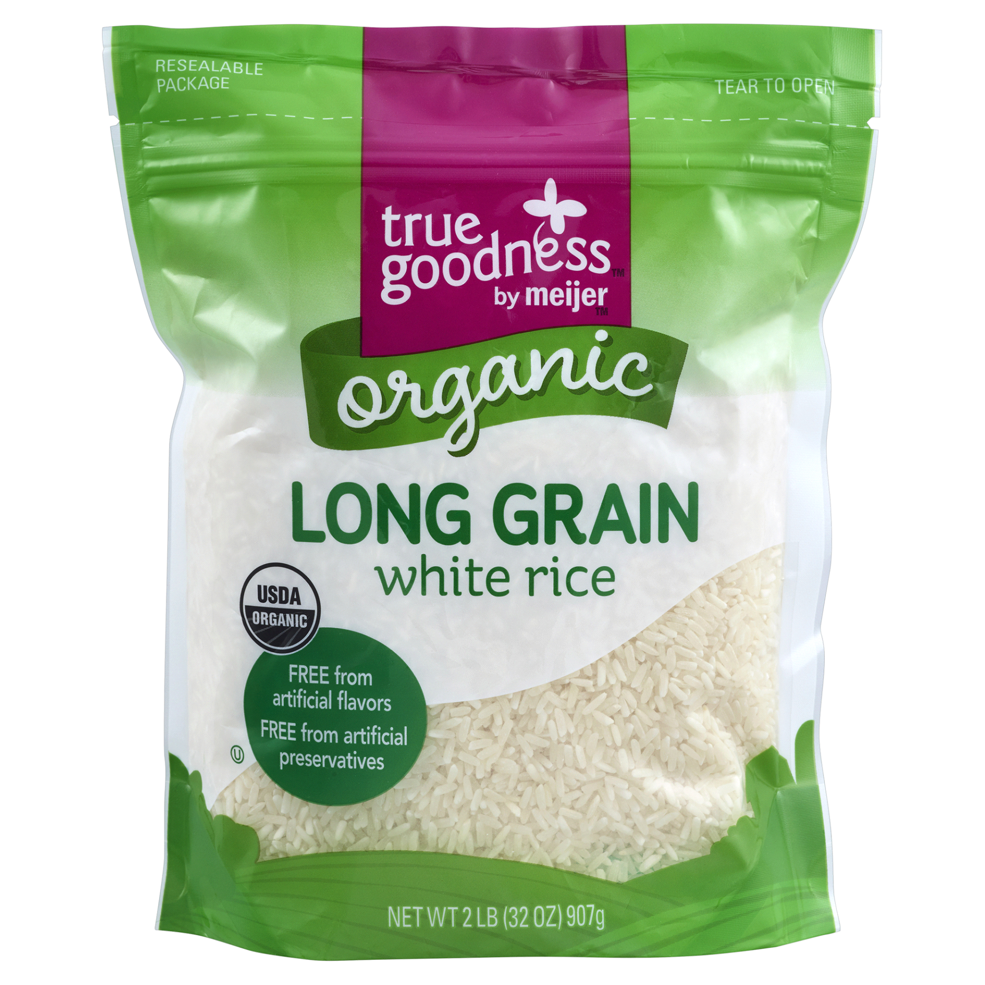 slide 1 of 3, True Goodness Organic Long Grain White Rice, 32 oz