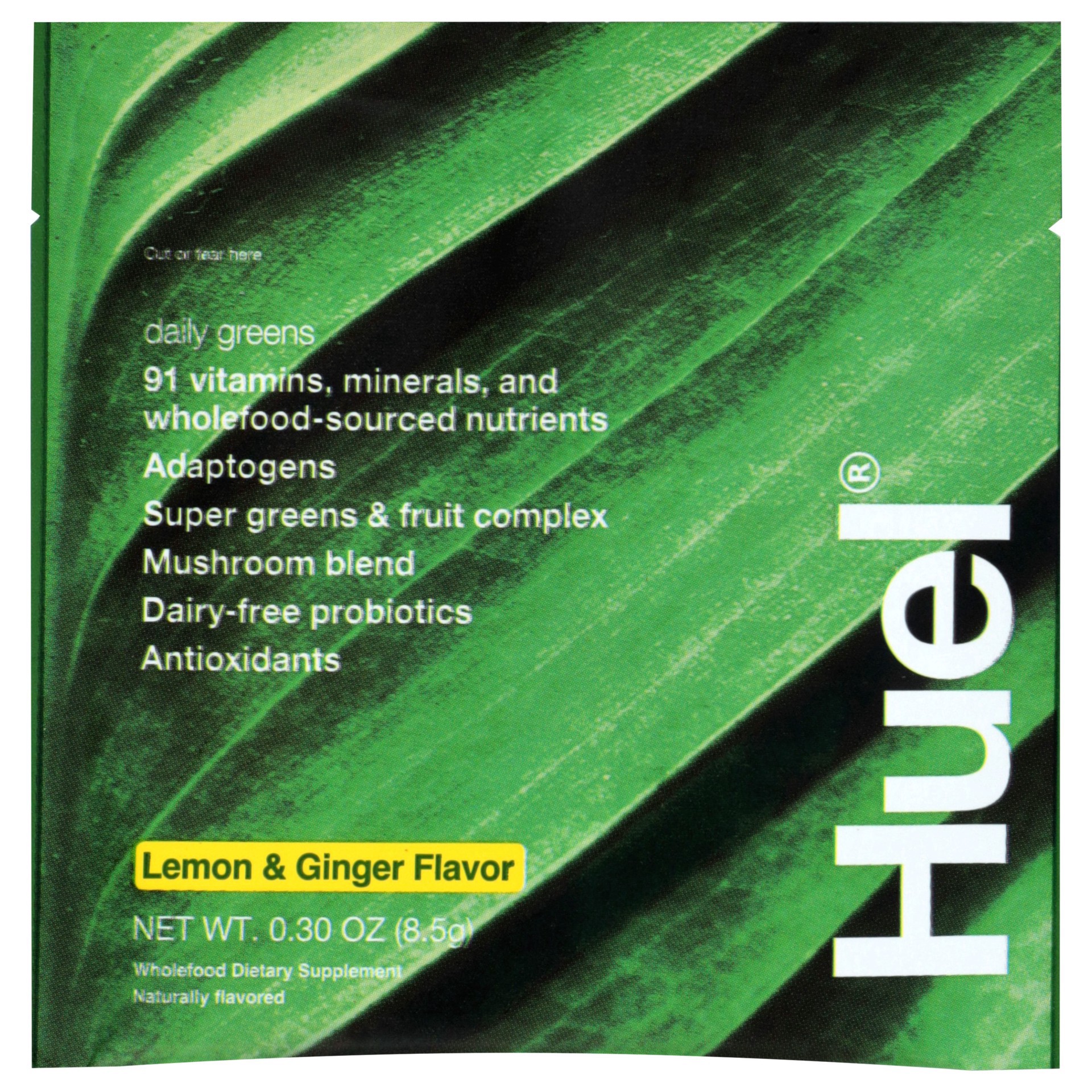 slide 1 of 1, Huel Lemon & Ginger Flavor Daily Greens 0.30 oz, 0.3 oz