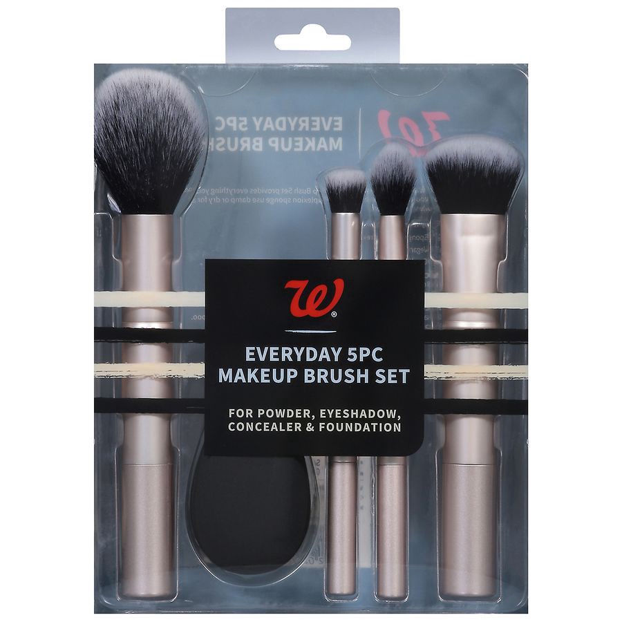 slide 1 of 5, Walgreens Beauty Everyday Makeup Brush Set, 5 ct