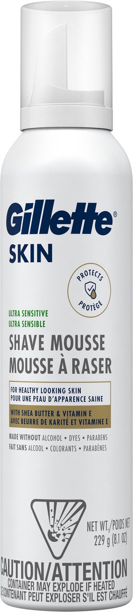 slide 2 of 3, Gillette Skin Ultra Sensitive Shave Mousse, 8.1oz, 8.1 oz