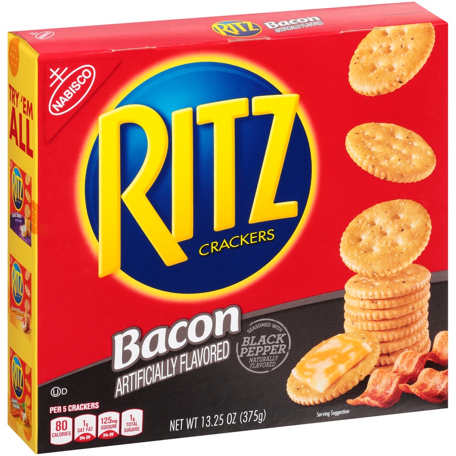 slide 2 of 8, Nabisco Ritz Bacon Crackers, 13.25 oz
