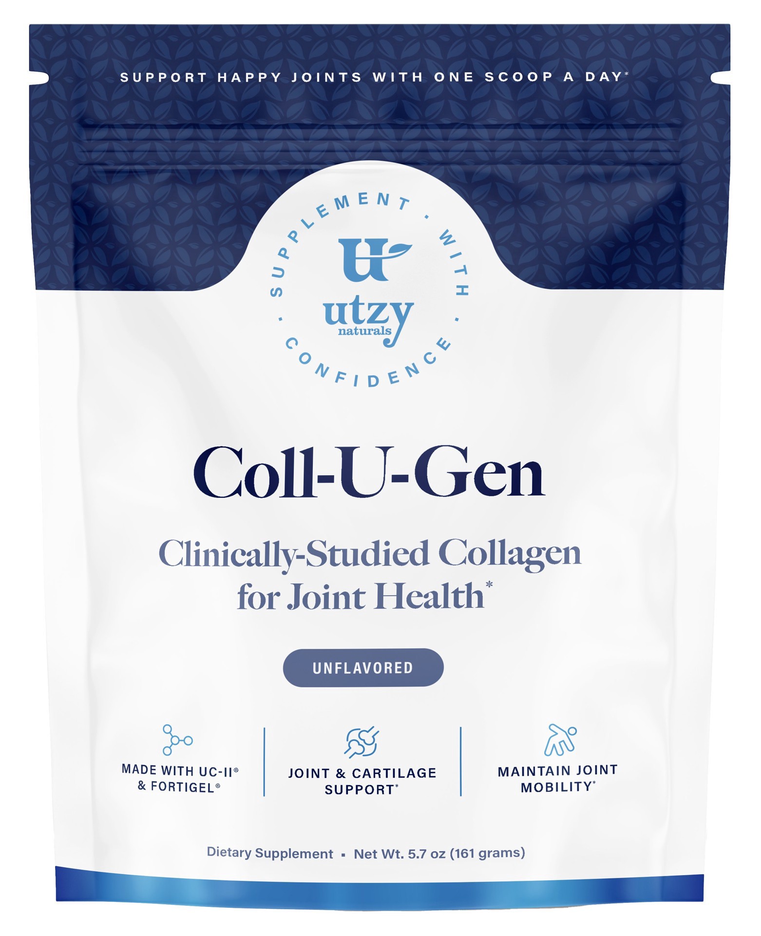 slide 1 of 1, Utzy Naturals Coll-U-Gen Collagen Powder - Unflavored, 5.7 oz