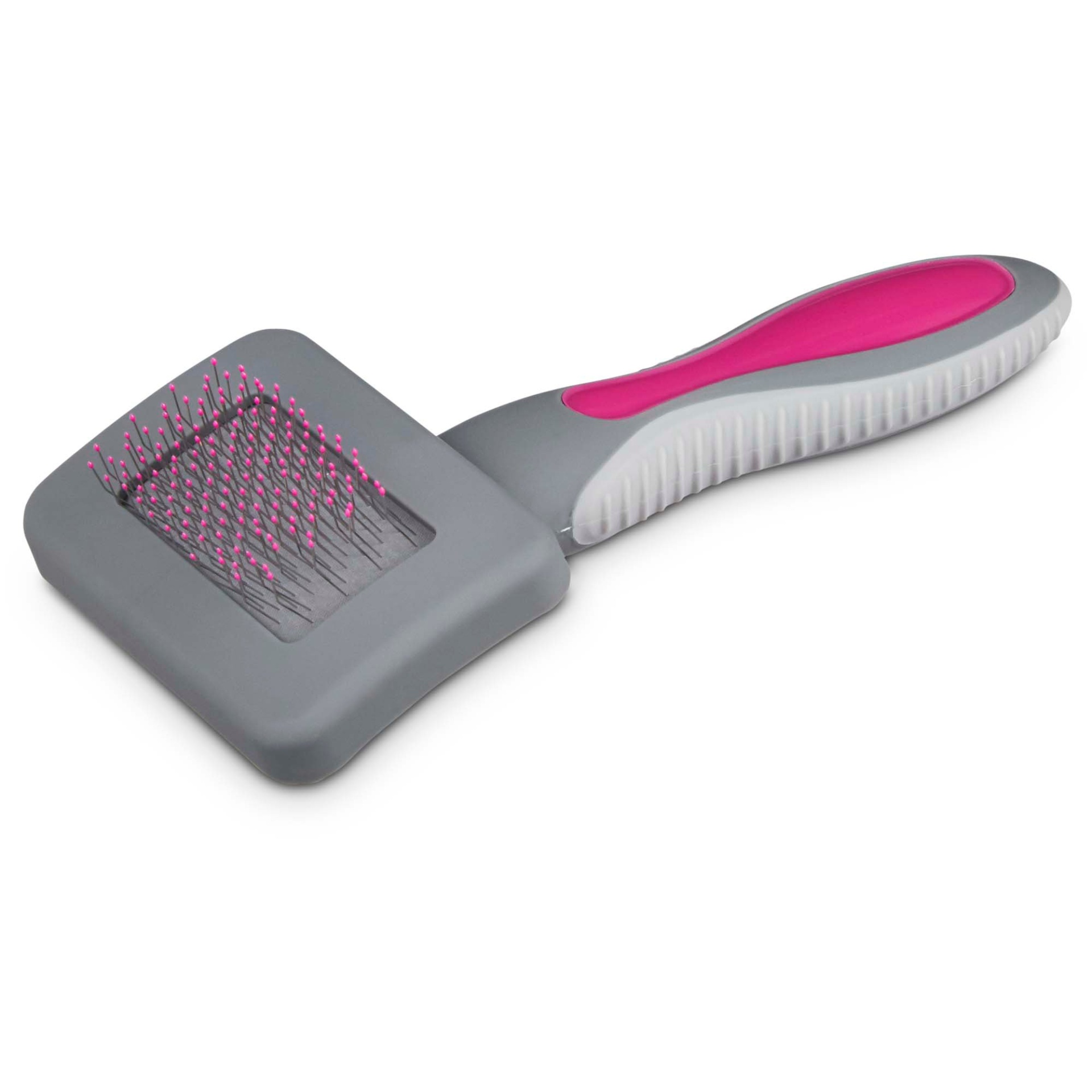 slide 1 of 1, Well & Good Pink Cushion Slicker Dog Brush, Mini Size