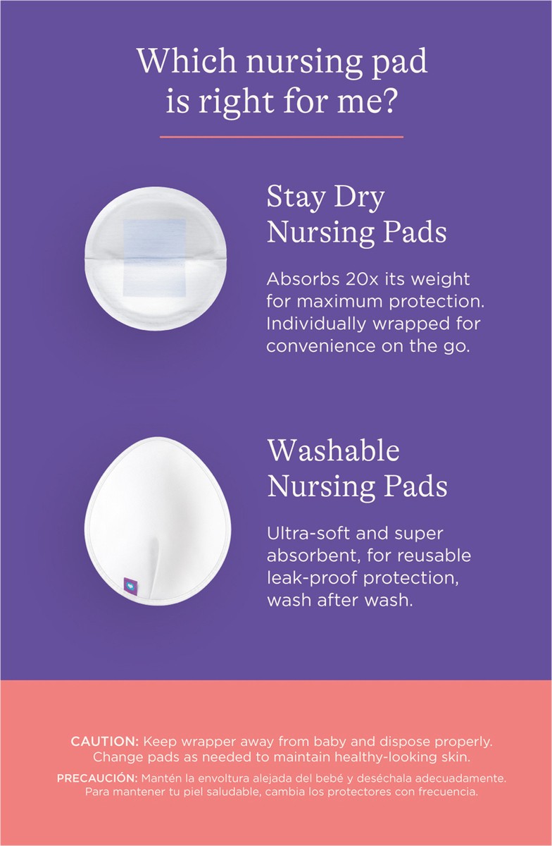 slide 3 of 9, Lansinoh Stay Dry Disposable Nursing Pads for Breastfeeding, 36 Ct., 36 ct