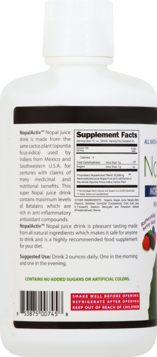 slide 3 of 11, VHP NopalActiv Liquid Nopal Cactus Extract 32 oz, 32 oz