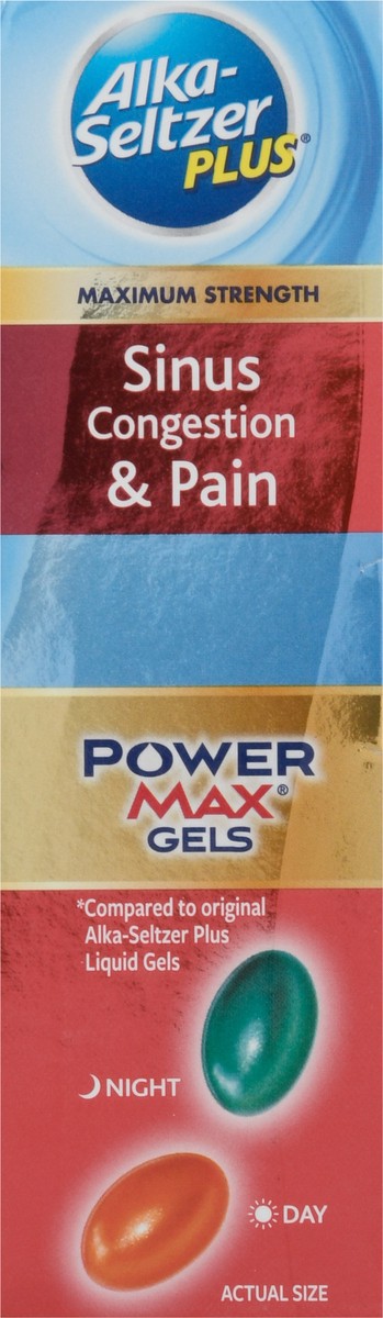 slide 8 of 9, Alka-Seltzer PowerMax Gels Day/Night Sinus & Cold, 24 ct