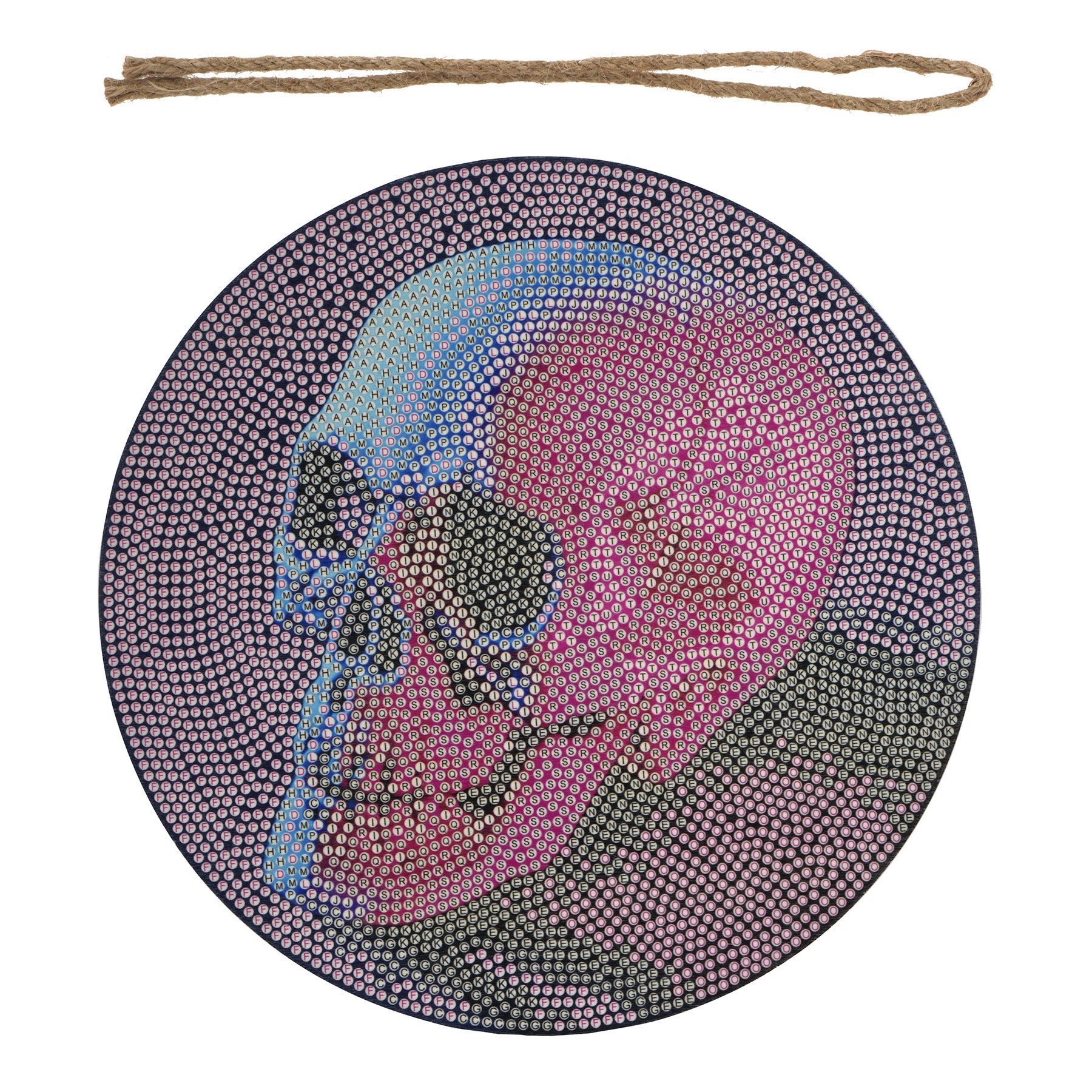 slide 4 of 4, 8" Neon Skull Round Wood Plaque Diamond Art Kit By Make Market, 8 in